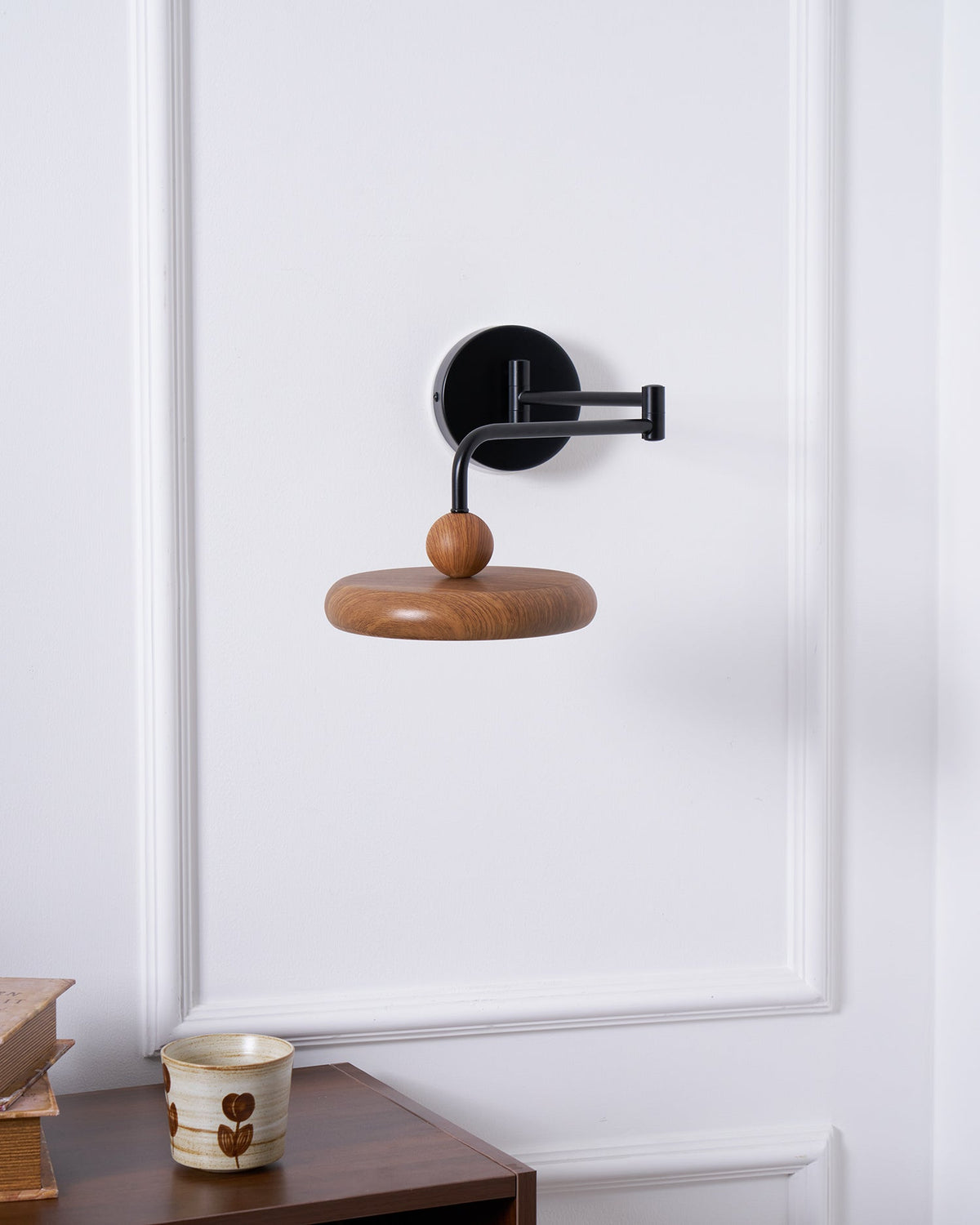 Karlin Swing Arm LED Wall Sconce in Metal and Acrylic