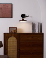 Karlin Swing Arm LED Wall Sconce in Metal and Acrylic