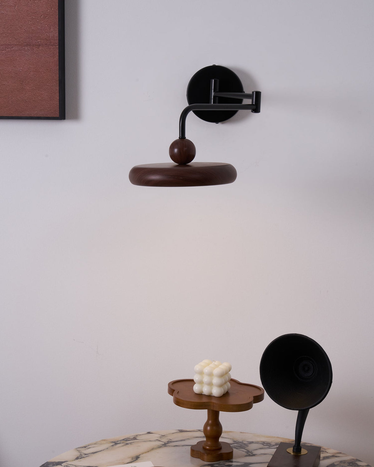 Karlin Swing Arm LED Wall Sconce in Metal and Acrylic