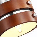 Karry Pendant Light in Chrome and Walnut Wood for Modern Interiors