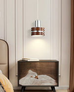Karry Pendant Light in Chrome and Walnut Wood for Modern Interiors