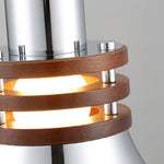 Karry Pendant Light in Chrome and Walnut Wood for Modern Interiors