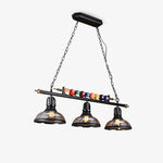 Kasha Billiard Chandelier – Modern Glass Linear Pendant for Kitchen Island and Game Room