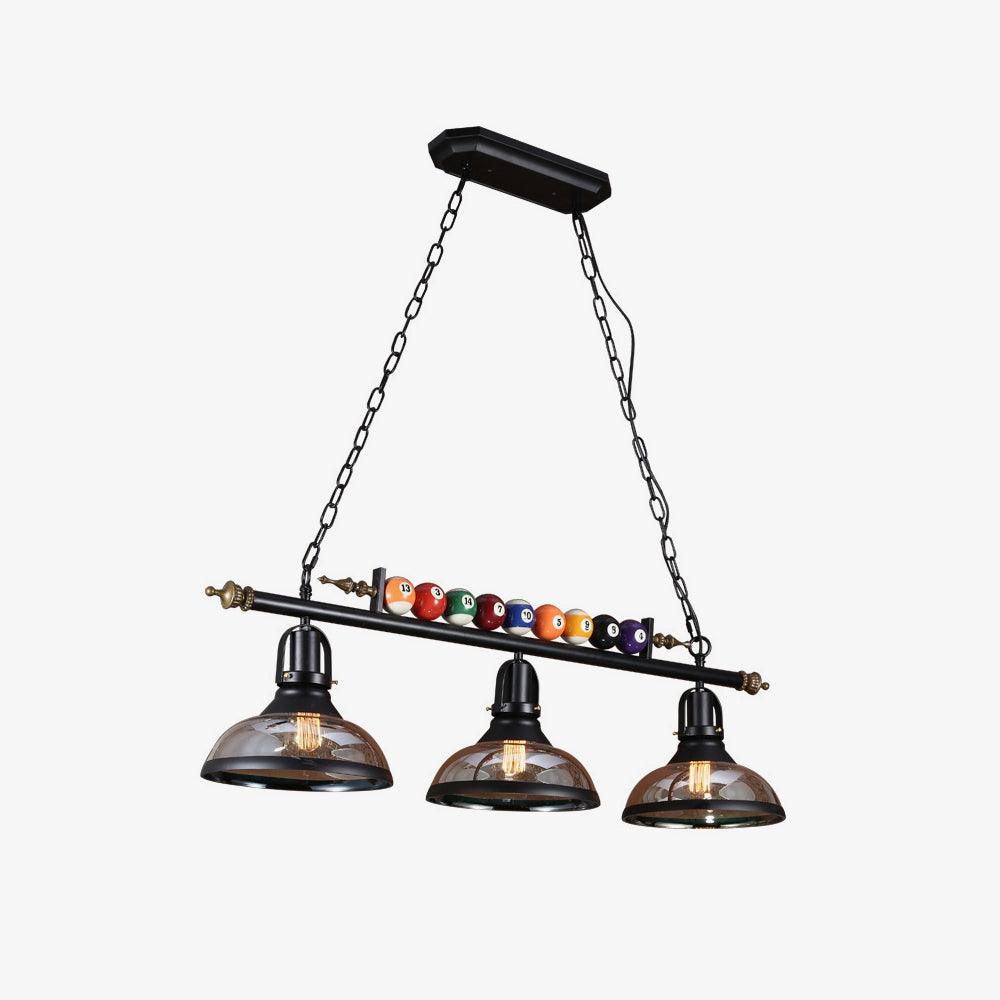 Kasha Billiard Chandelier – Modern Glass Linear Pendant for Kitchen Island and Game Room