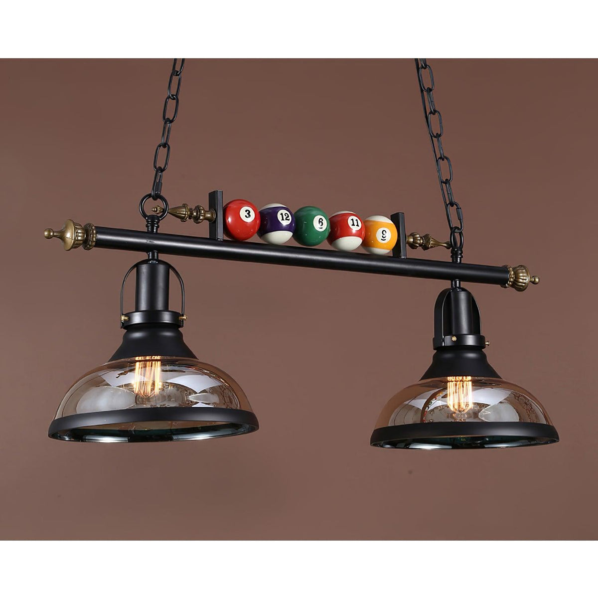 Kasha Billiard Chandelier – Modern Glass Linear Pendant for Kitchen Island and Game Room