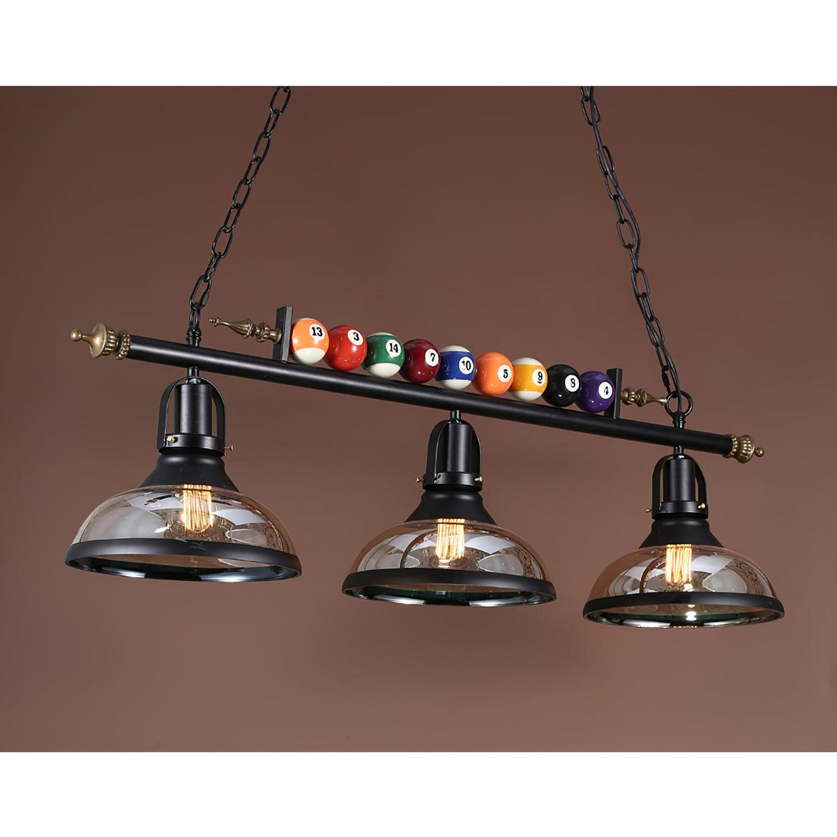 Kasha Billiard Chandelier – Modern Glass Linear Pendant for Kitchen Island and Game Room