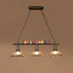 Kasha Billiard Chandelier – Modern Glass Linear Pendant for Kitchen Island and Game Room