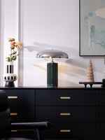 Aurelio Dome Table Lamp with Marble Base – Modern Sculptural Lighting