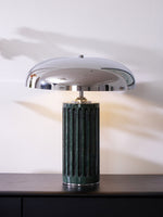 Aurelio Dome Table Lamp with Marble Base – Modern Sculptural Lighting