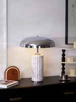 Aurelio Dome Table Lamp with Marble Base – Modern Sculptural Lighting