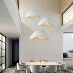 Selene Halia Pendant Light — Moon-Inspired Dome Pendant in Grey or White