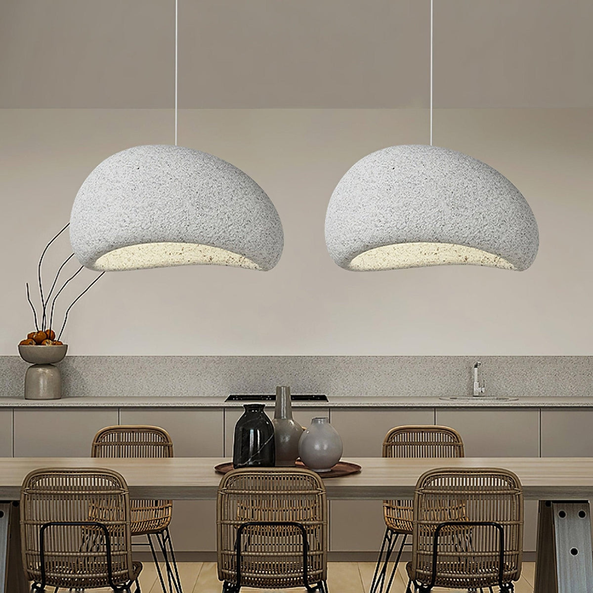 Tsukiyo Cloud Pendant Light – Wabi-Sabi Sculptural Ceiling Lamp