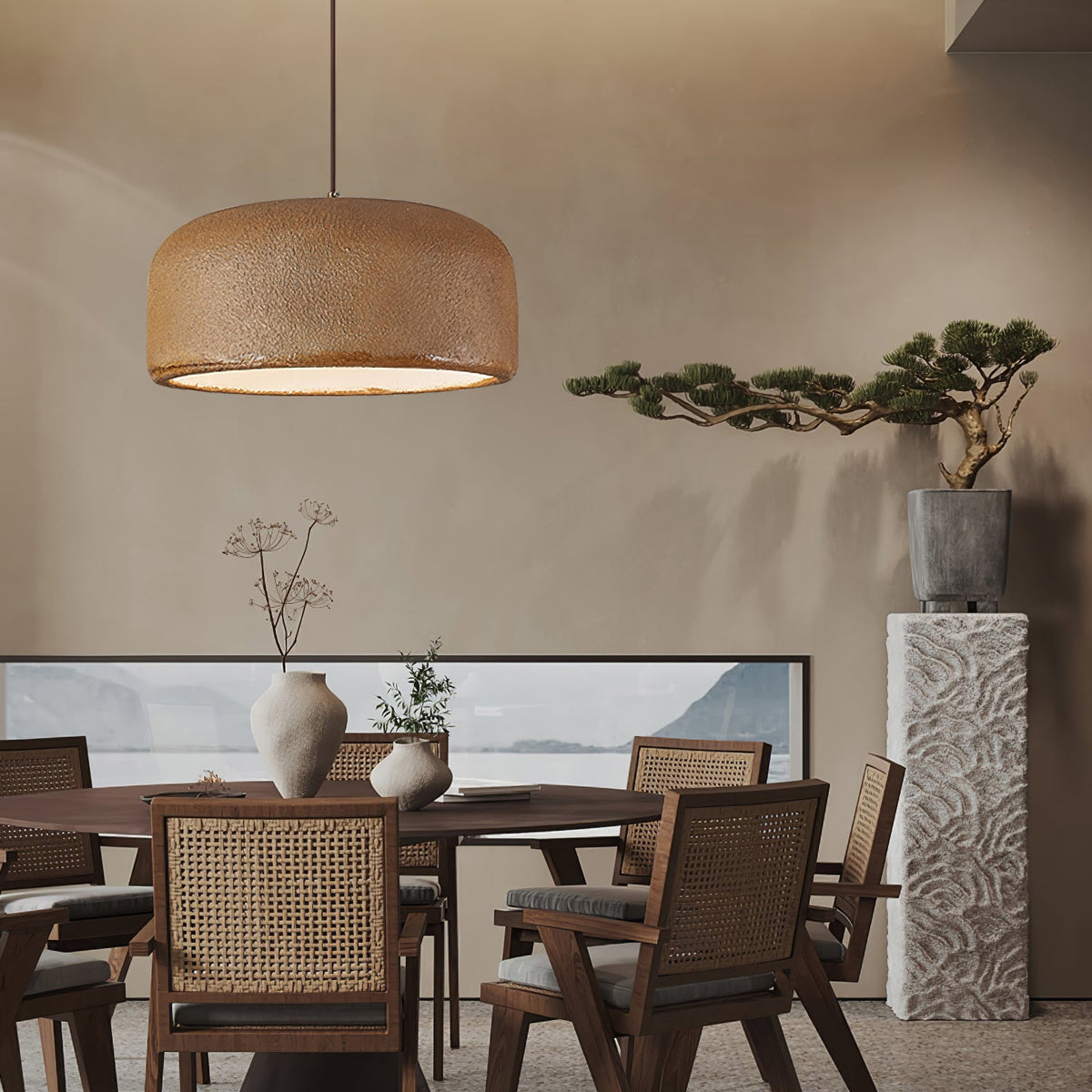Aether Dome Cloud Pendant Light – Modern Resin & Metal Ceiling Lamp