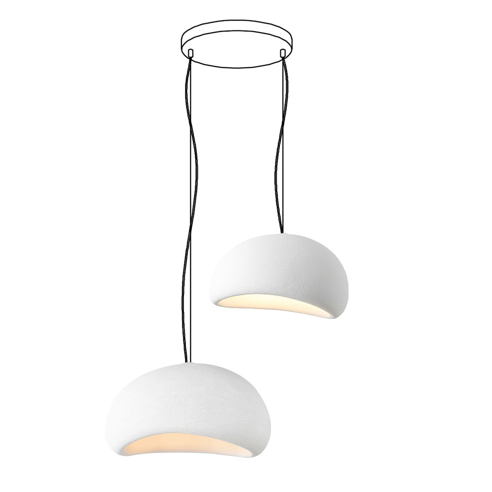 Zenra Organic Wabi-Sabi Chandelier – Designer HDPE Pendant Light