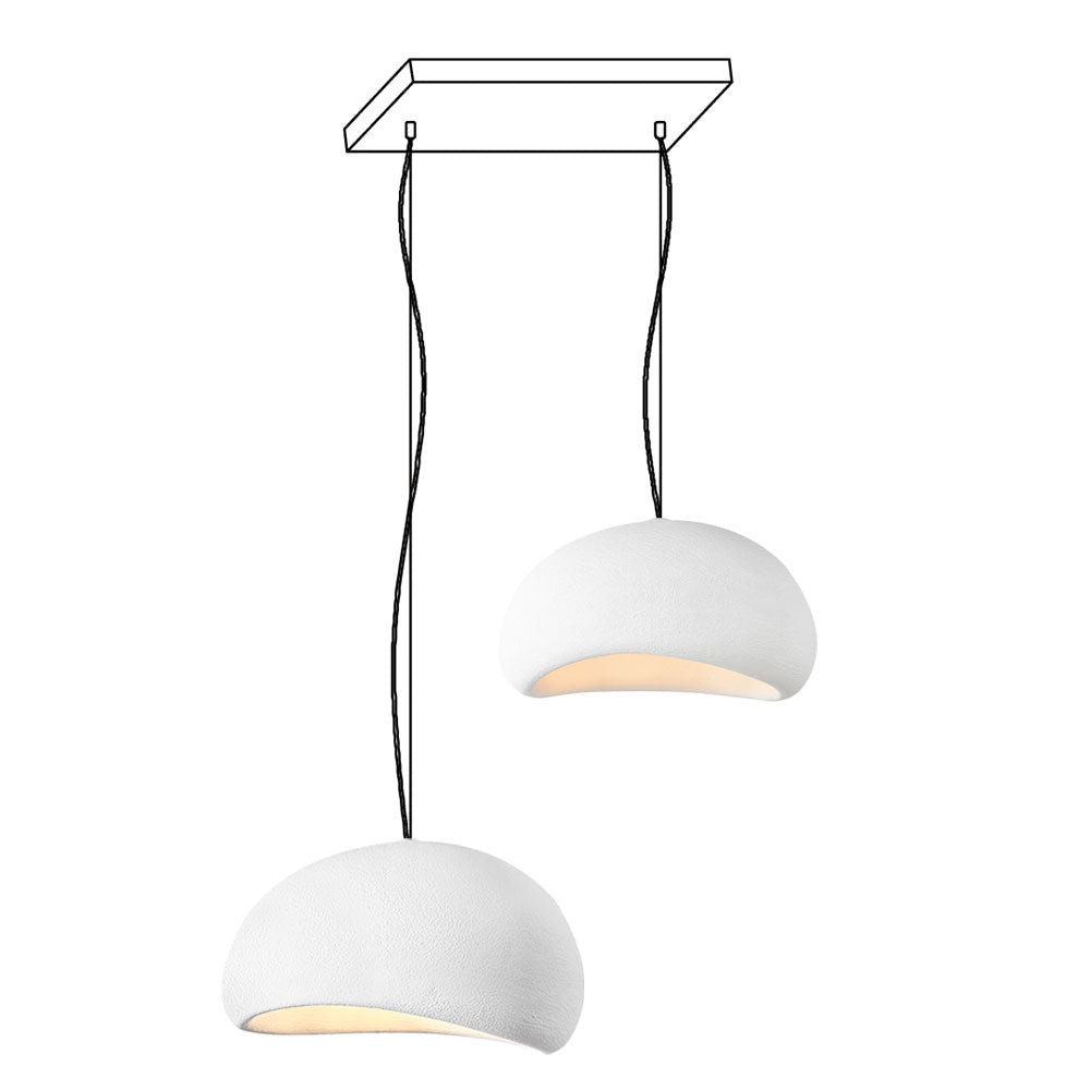 Zenra Organic Wabi-Sabi Chandelier – Designer HDPE Pendant Light