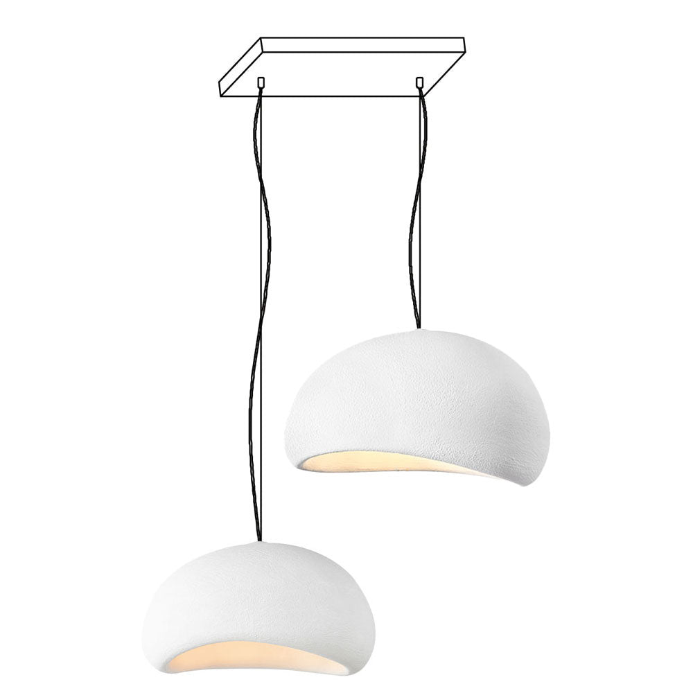 Zenra Organic Wabi-Sabi Chandelier – Designer HDPE Pendant Light