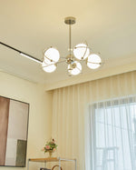 Kittelson Modern Glass and Metal Chandelier for Dining Room and Living Room