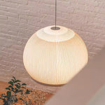 Lantern Knit Pendant Light – Woven Fabric Shade, Modern Minimalist Ceiling Lamp