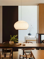 Lantern Knit Pendant Light – Woven Fabric Shade, Modern Minimalist Ceiling Lamp
