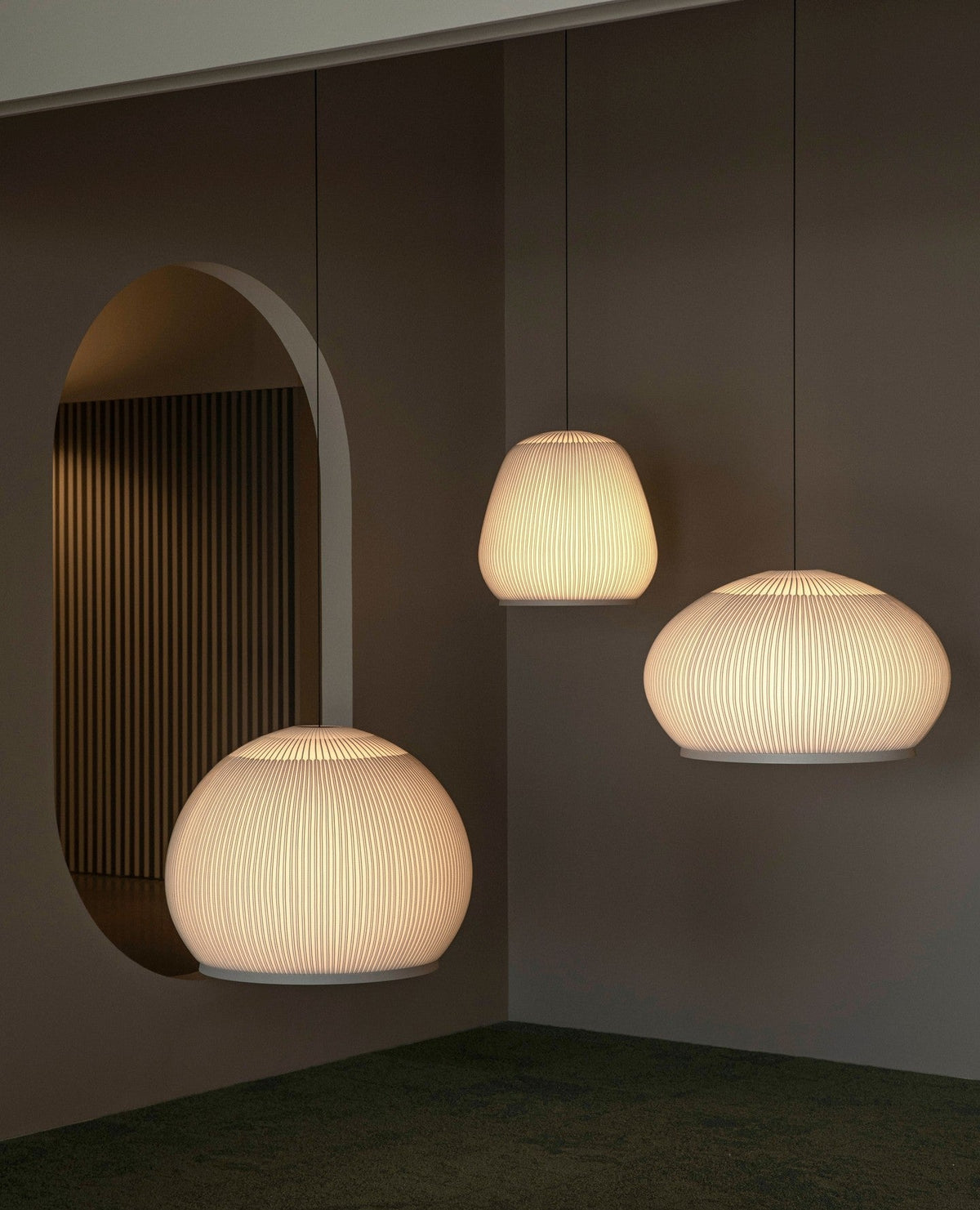 Lantern Knit Pendant Light – Woven Fabric Shade, Modern Minimalist Ceiling Lamp