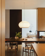 Lantern Knit Pendant Light – Woven Fabric Shade, Modern Minimalist Ceiling Lamp