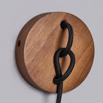 Knot Hearth Sconce — Travertine & Wood Wall Light