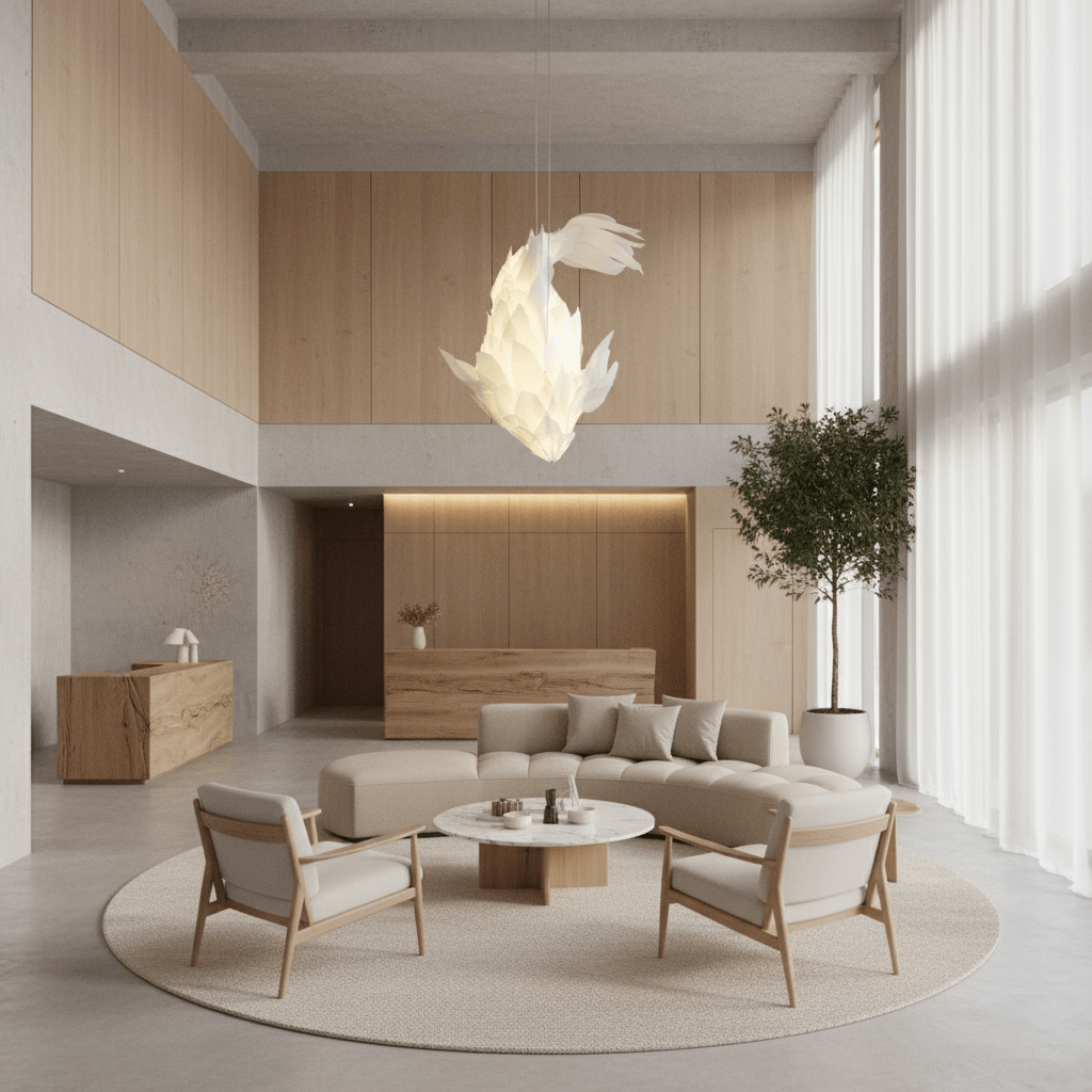 Koi Sculptural LED Chandelier for Dining Room and Living Room
