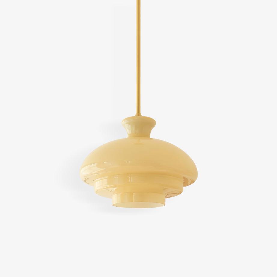Paolina Glass Pendant Light – Mid-Century Modern Ceiling Lamp in Gold