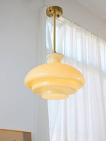 Paolina Glass Pendant Light – Mid-Century Modern Ceiling Lamp in Gold
