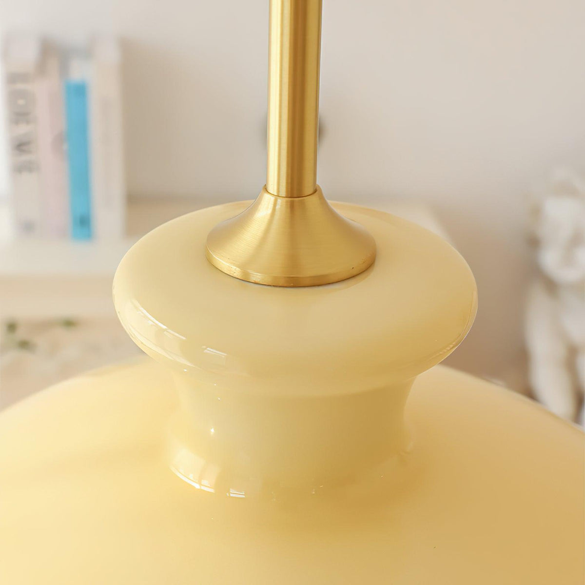 Paolina Glass Pendant Light – Mid-Century Modern Ceiling Lamp in Gold