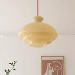 Paolina Glass Pendant Light – Mid-Century Modern Ceiling Lamp in Gold