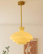 Paolina Glass Pendant Light – Mid-Century Modern Ceiling Lamp in Gold