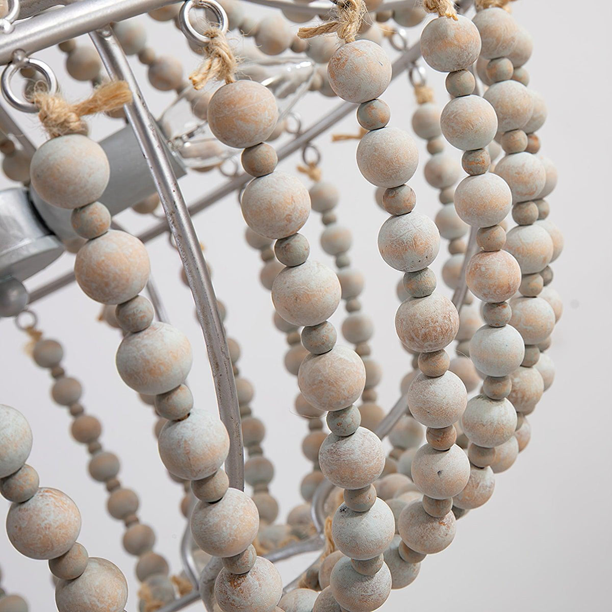 Koralky Beaded Chandelier with Wooden Accents for Modern Interiors