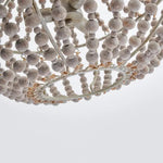 Koralky Beaded Chandelier with Wooden Accents for Modern Interiors