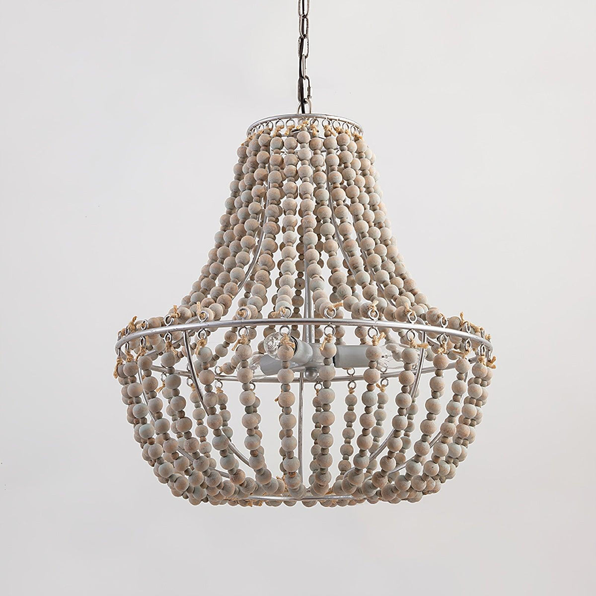 Koralky Beaded Chandelier with Wooden Accents for Modern Interiors