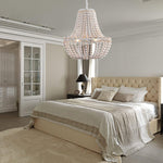 Koralky Beaded Chandelier with Wooden Accents for Modern Interiors