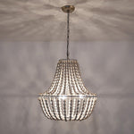 Koralky Beaded Chandelier with Wooden Accents for Modern Interiors