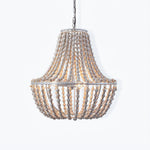 Koralky Beaded Chandelier with Wooden Accents for Modern Interiors