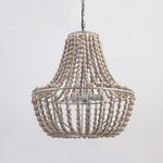 Koralky Beaded Chandelier with Wooden Accents for Modern Interiors