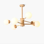 Kozan Wooden Chandelier – Sculptural Modern Pendant Light for Dining Room and Living Room