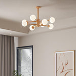 Kozan Wooden Chandelier – Sculptural Modern Pendant Light for Dining Room and Living Room