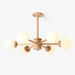 Kozan Wooden Chandelier – Sculptural Modern Pendant Light for Dining Room and Living Room