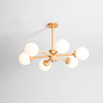 Kozan Wooden Chandelier – Sculptural Modern Pendant Light for Dining Room and Living Room