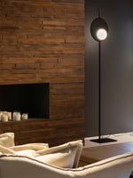 Kwic Modern LED Floor Lamp with Glass Diffuser for Living Room