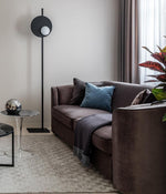 Kwic Modern LED Floor Lamp with Glass Diffuser for Living Room