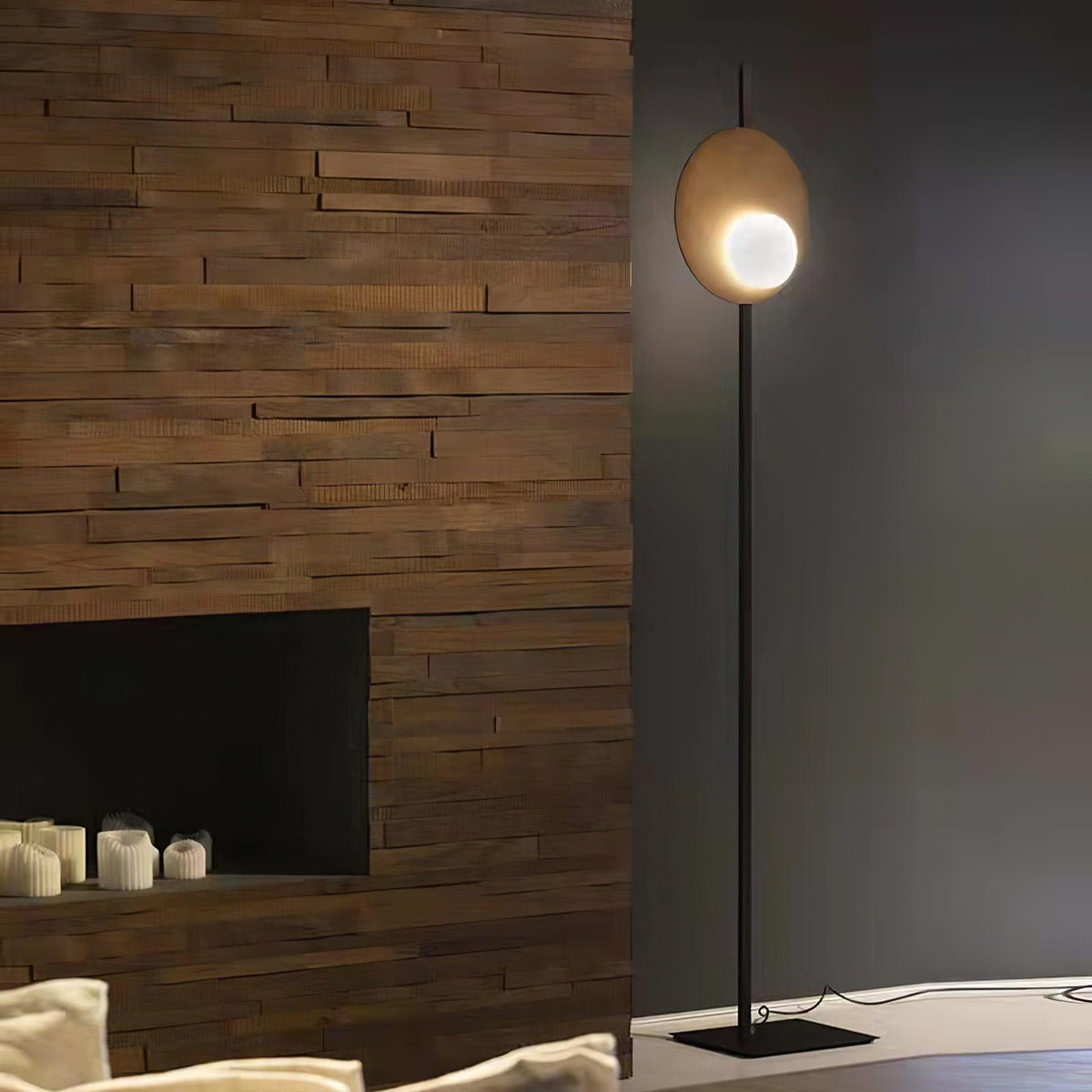 Kwic Modern LED Floor Lamp with Glass Diffuser for Living Room