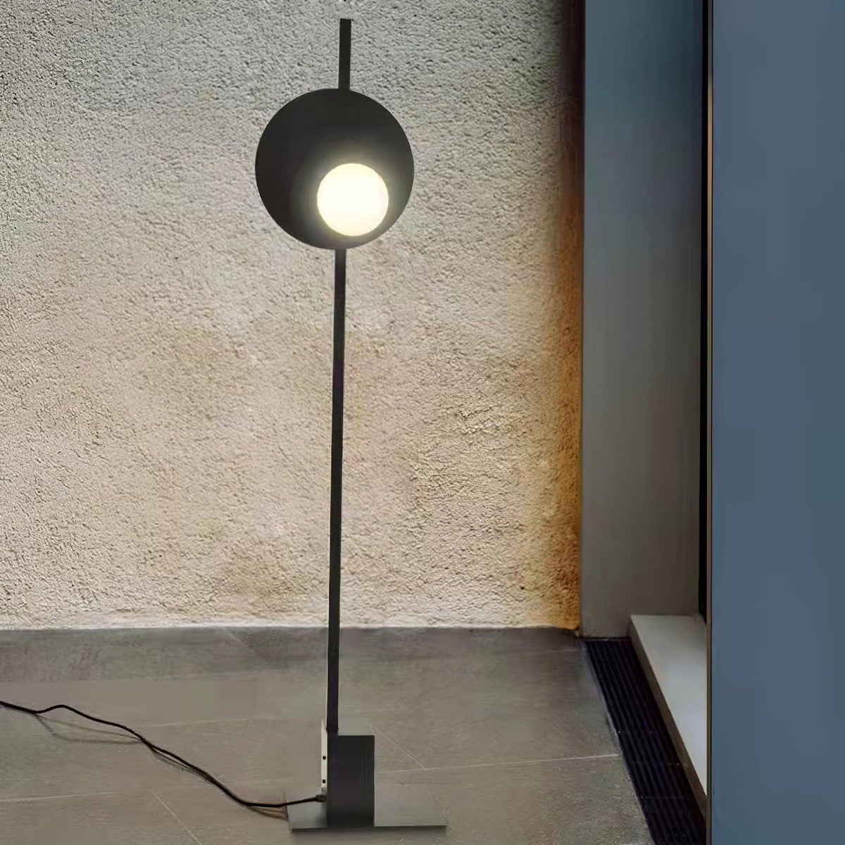 Kwic Modern LED Floor Lamp with Glass Diffuser for Living Room