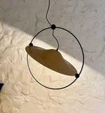 Kyra Pendant Light — Sculptural Golden Shade in Metal Ring