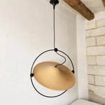 Kyra Pendant Light — Sculptural Golden Shade in Metal Ring