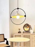 Kyra Pendant Light — Sculptural Golden Shade in Metal Ring